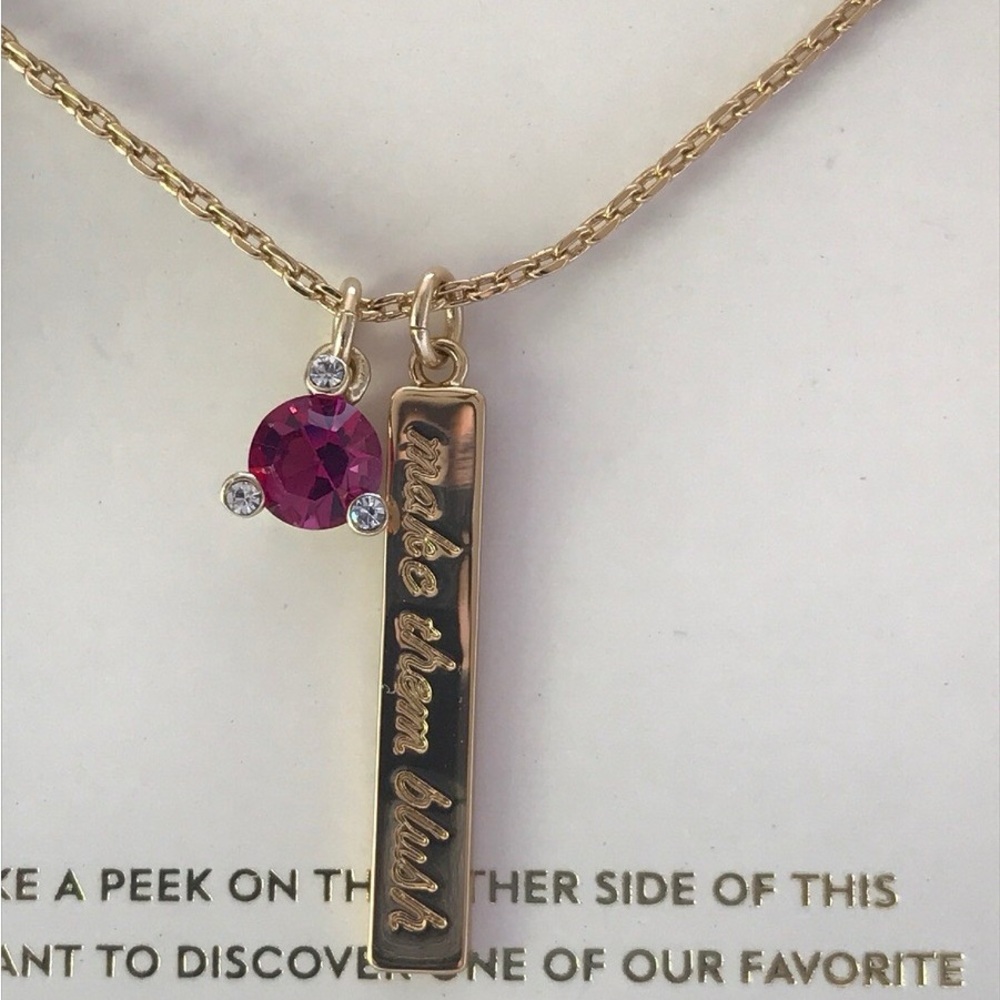 Kate Spade October birthstone “Make Them Blush” Necklace